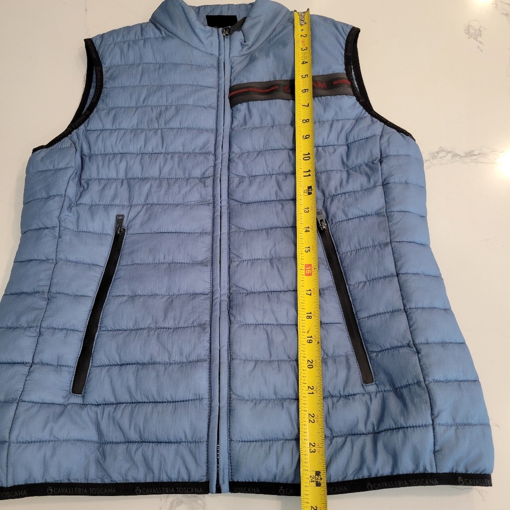 Cavalleria Toscana Light Blue Quilted Vest Equestrian Riding Size Medium - Picture 6 of 7